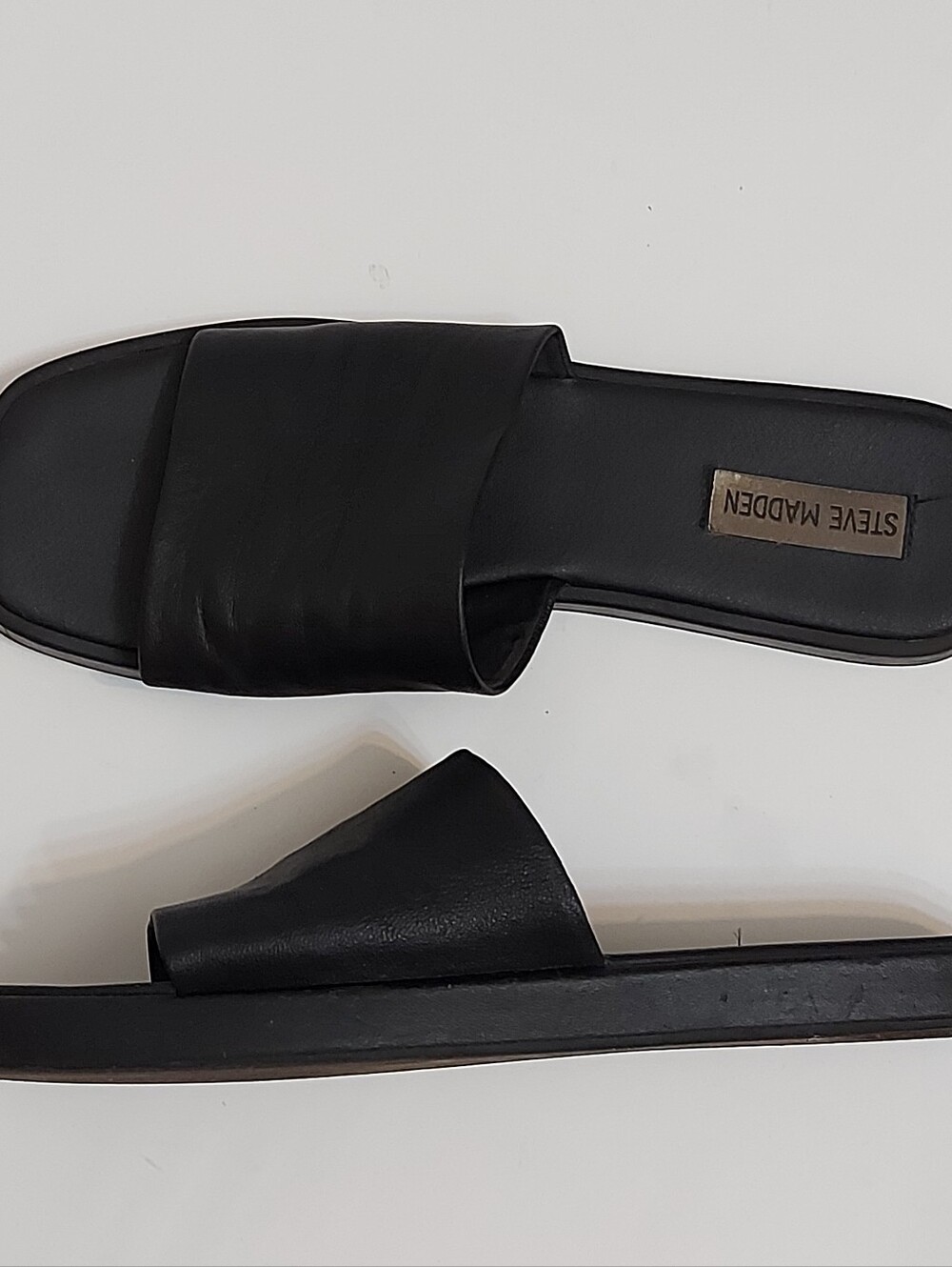 Steve Madden Women's Black Slide Sandals
